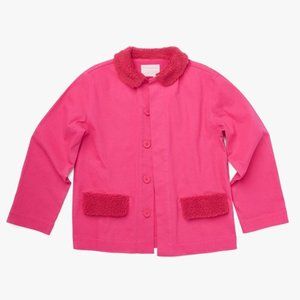 Pink Ban.do Sherpa Work Jacket - Barbie Pink Jacket